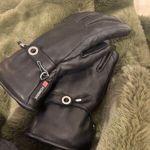Snowlife Black Leather Gloves